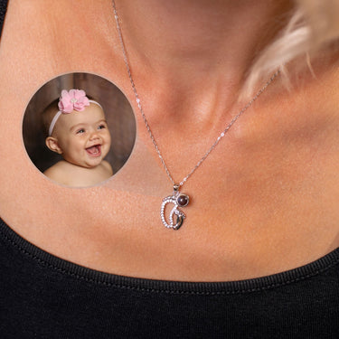 Child Photo Necklace Photo Personalised Necklace - Photo Necklace - Photo Projection Necklace Necklace Brother & Sisters